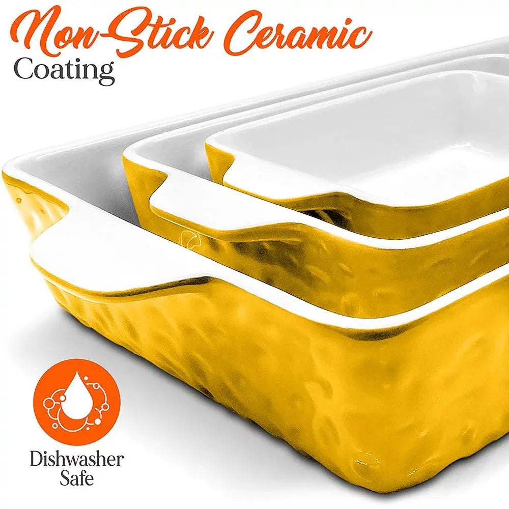 3 Piece Nonstick Ceramic Bakeware Set