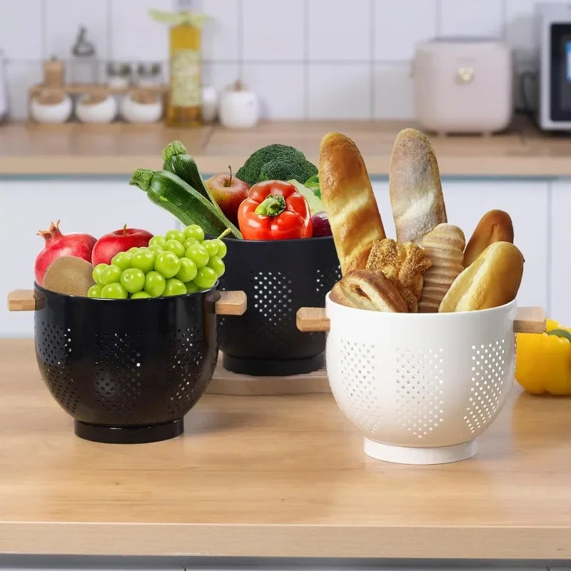 Colanders with Wood Handle