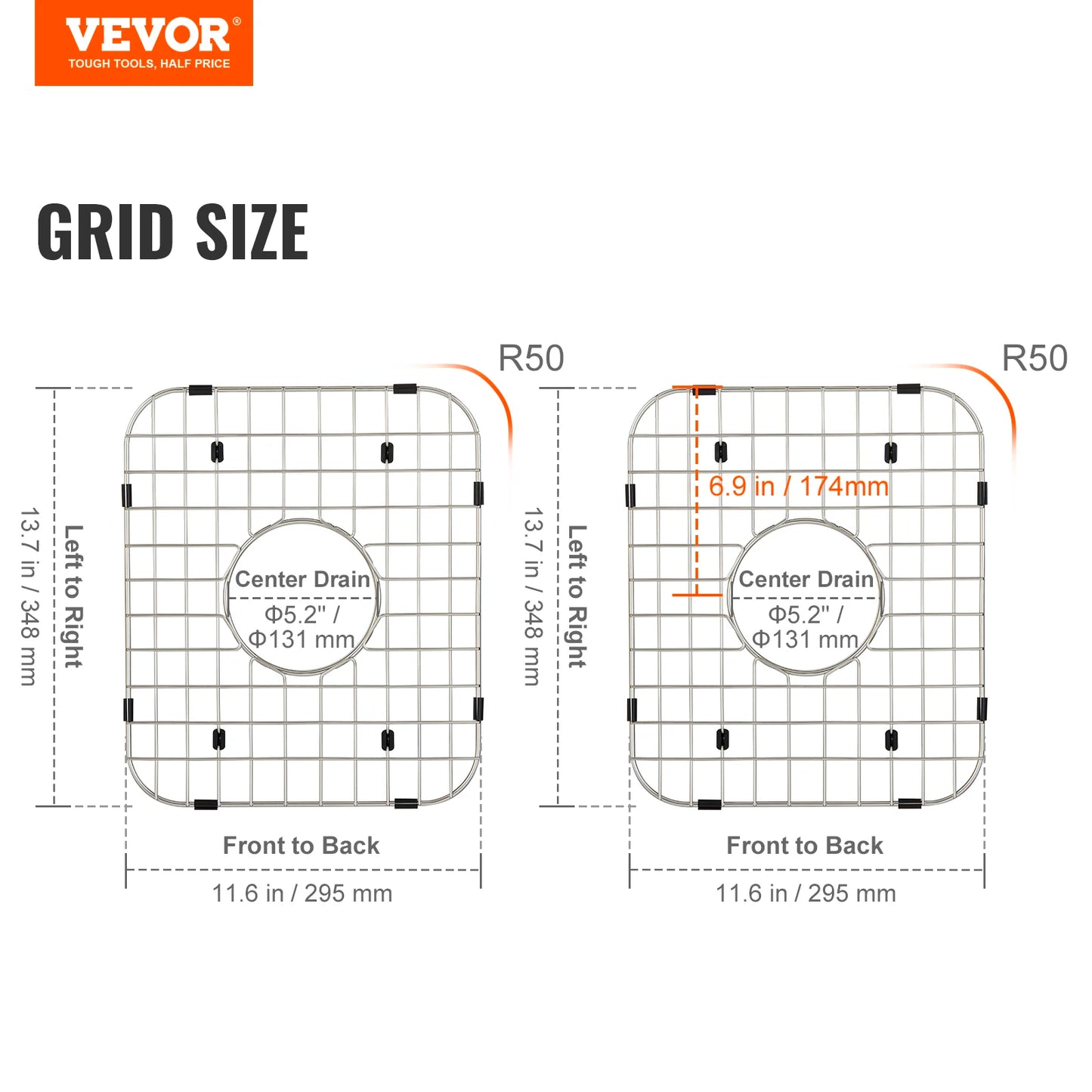 2 Piece Sink Protector Grid