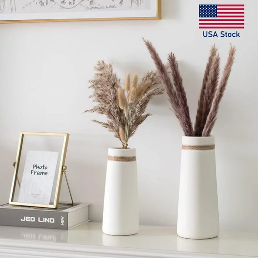 White Grass Modern Minimalist Vases