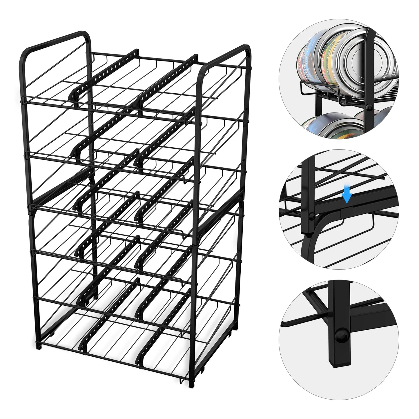 2 Pcs Stackable Can Rack Organizer