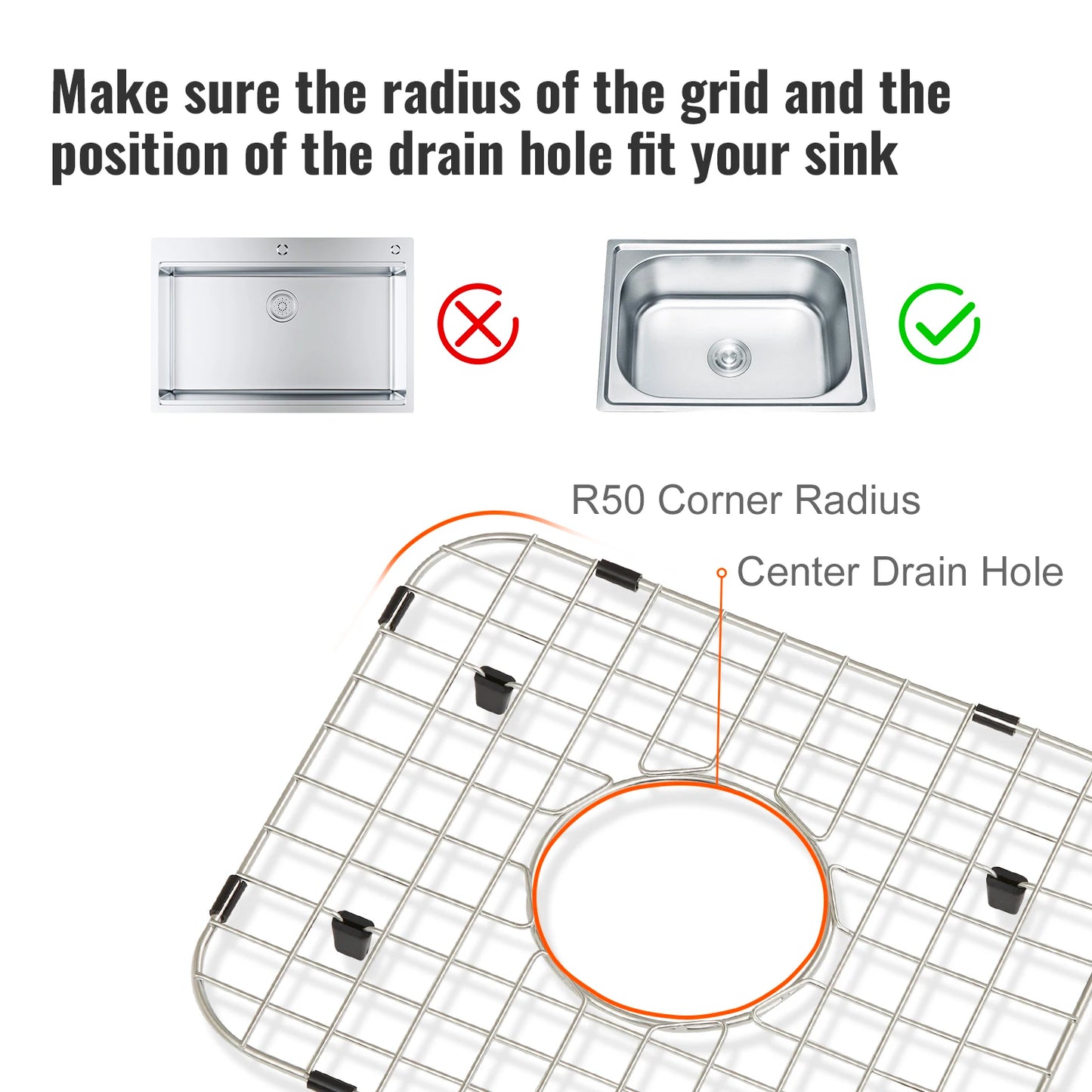 2 Piece Sink Protector Grid