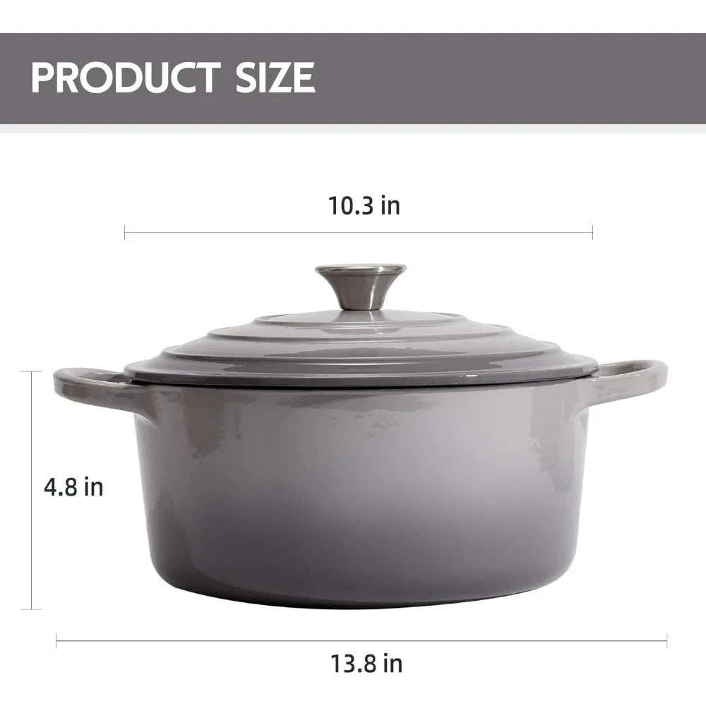 6 Qt Enamel Cast Iron Dutch Oven