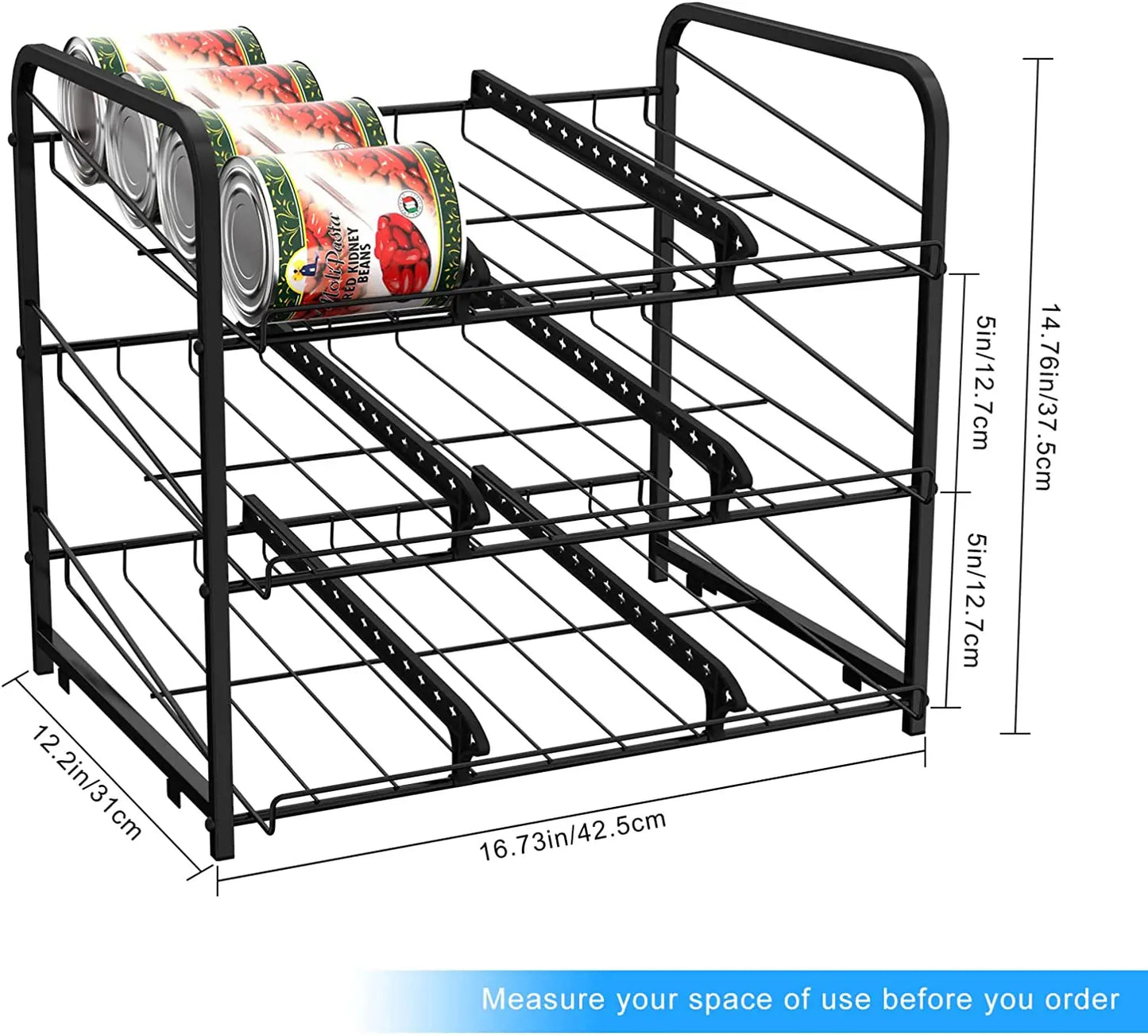 2 Pcs Stackable Can Rack Organizer